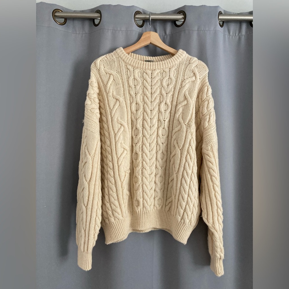 Vintage wool fisherman knit sweater